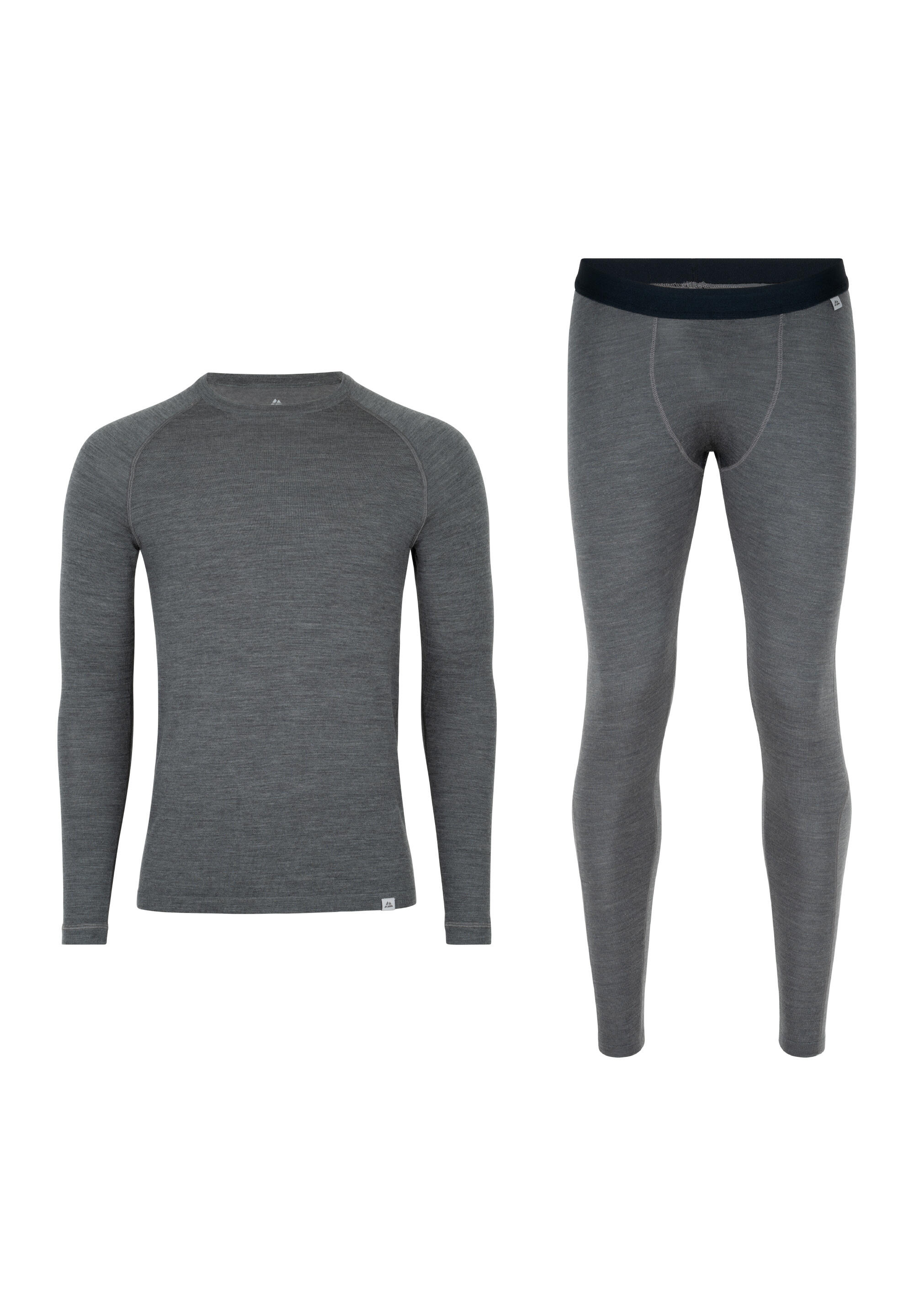 DANISH ENDURANCE Baselayer-Set Merino Baselayer dunkelgrau atmungsaktiv hautfreundlich glatt