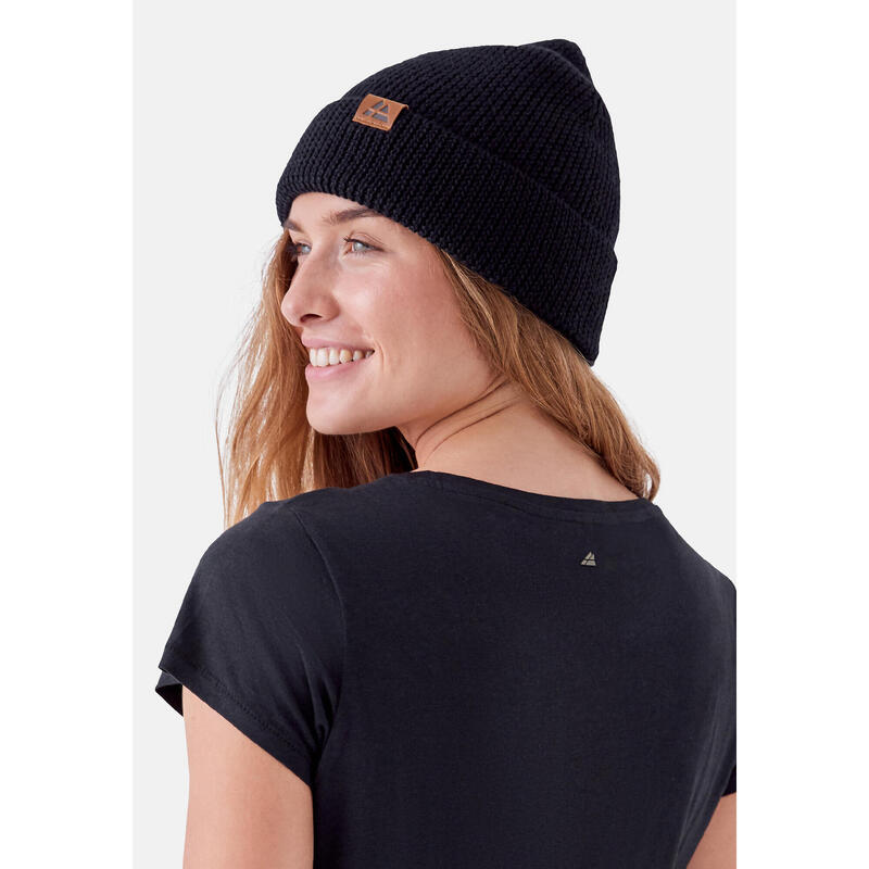 Beanie Merino Mütze für Damen & Herren schwarz