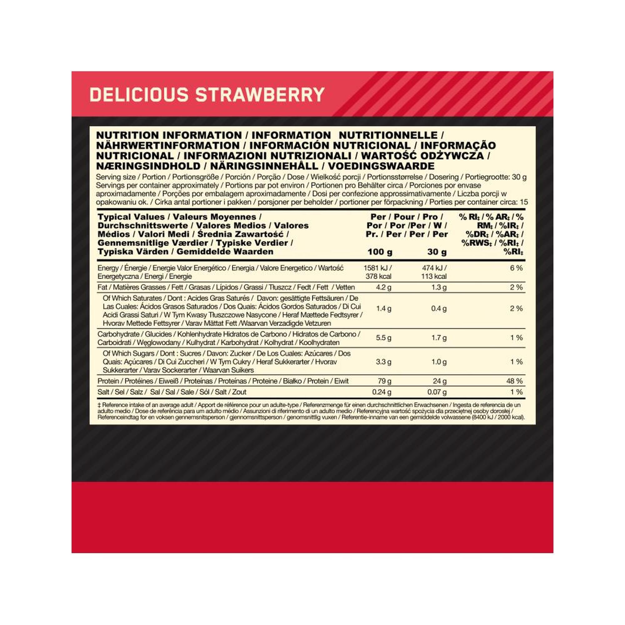 GOLD STANDARD 100% WHEY PROTEIN - Delicious Strawberry 15 Serving (465 gram)