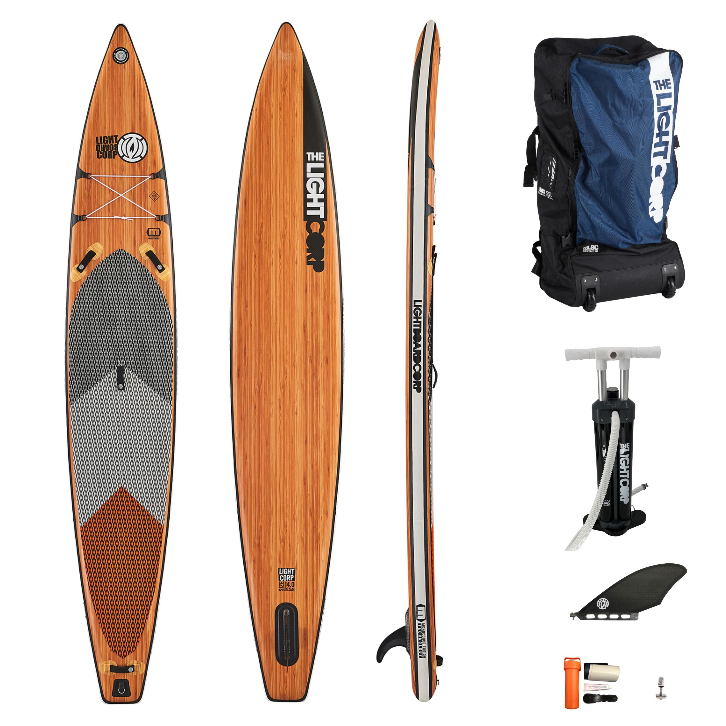 LIGHT BOARD CORP ISUP MFT WOOD TOURER SET 14´ x 28.5" x 6" incl. Finne, Pumpe, Bag