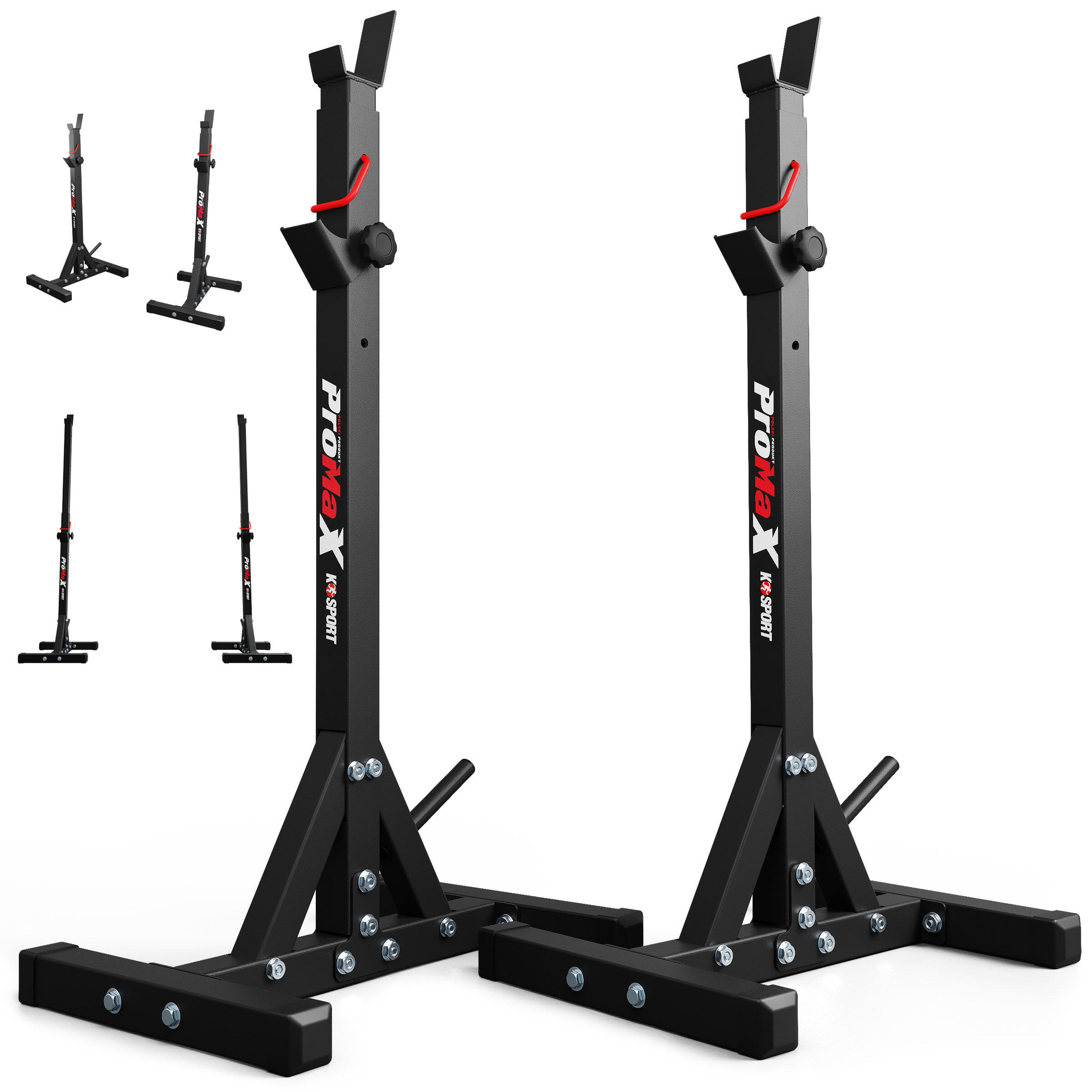 K-SPORT Heavy Duty Adjustable Barbell Squat Rack Bench Press