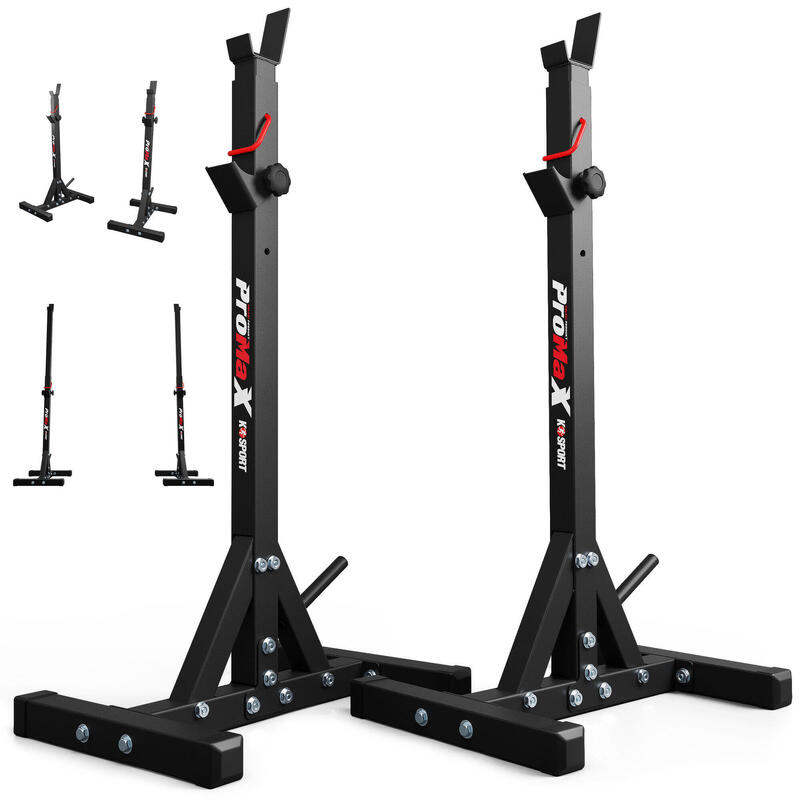 Support d'haltères renforcé avec porte-poids I Support pour barres / Squat Rack