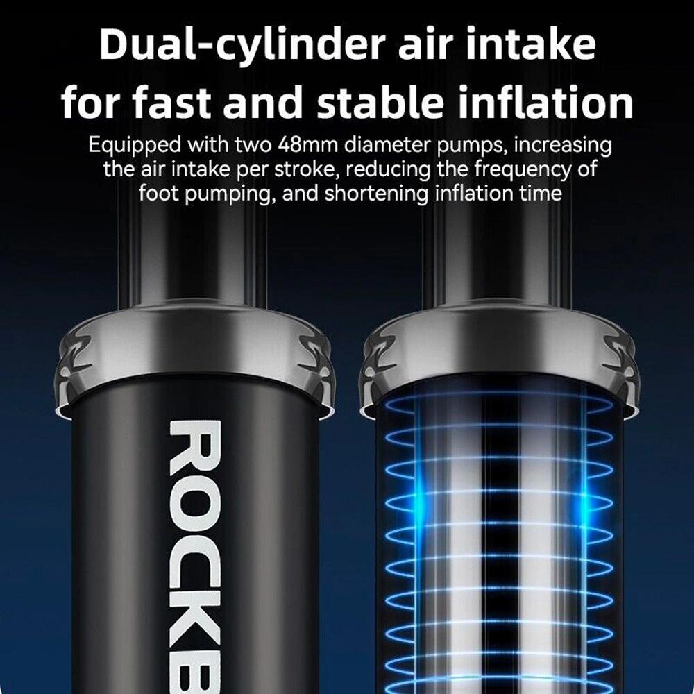 Pompa a Pedale Rockbros con Display - Nera 7/7