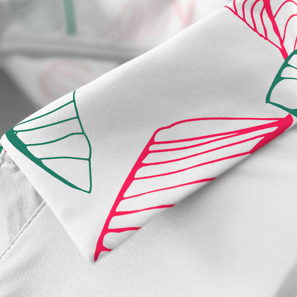 Island Green Ladies Back & Collar Leaf Print Sleeveless Golf Polo Shirt 4/4