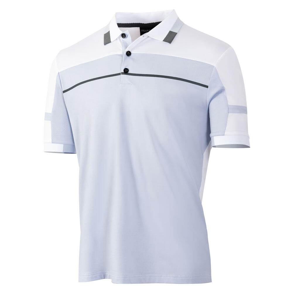 Island Green Mens Colour Block Stretch Quick Dry Golf Polo Shirt 2/4