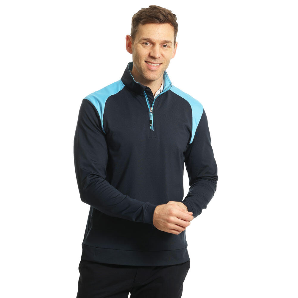 Island Green Mens Panelled Quick Dry Stretch Golf Top Layer ISLAND GREEN |  Decathlon