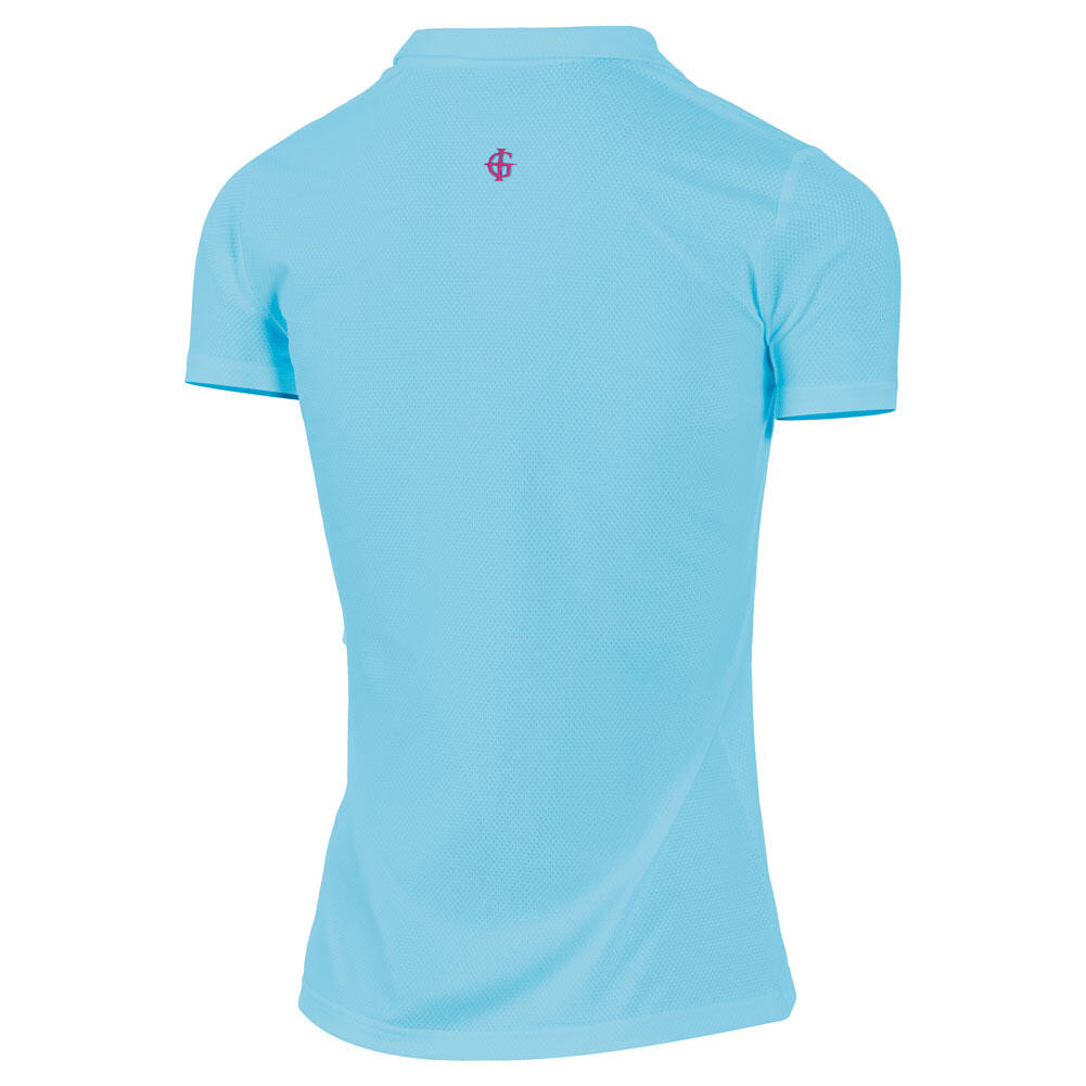 Island Green Ladies Mandarin Collar UV Protection Golf Polo Shirt 3/4
