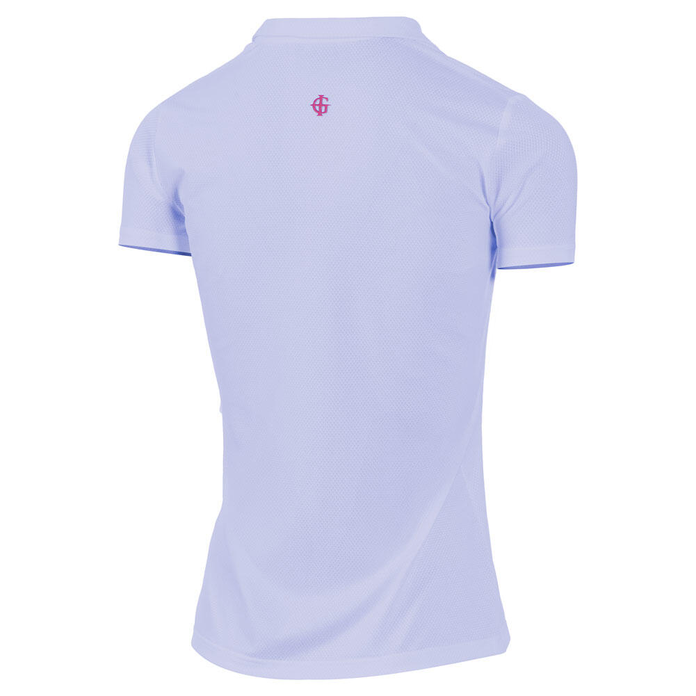 Island Green Ladies Mandarin Collar UV Protection Golf Polo Shirt 3/4