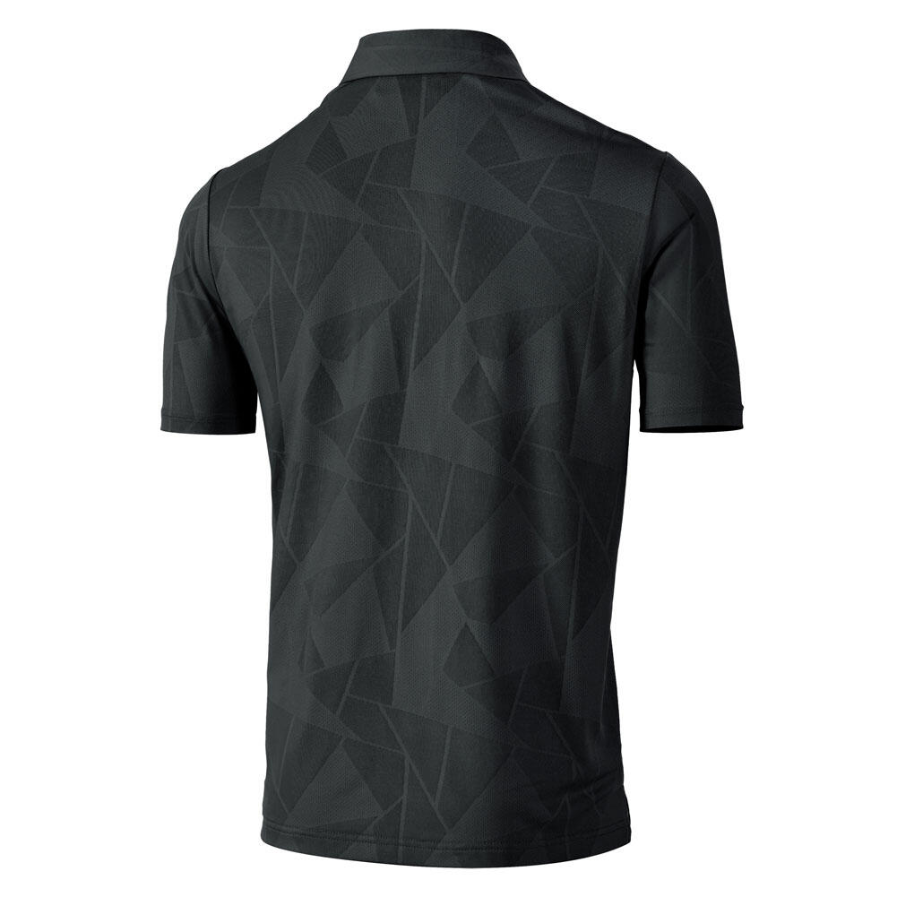 Island Green Mens Jacquard Knit UV Protection Golf Polo Shirt 2/3