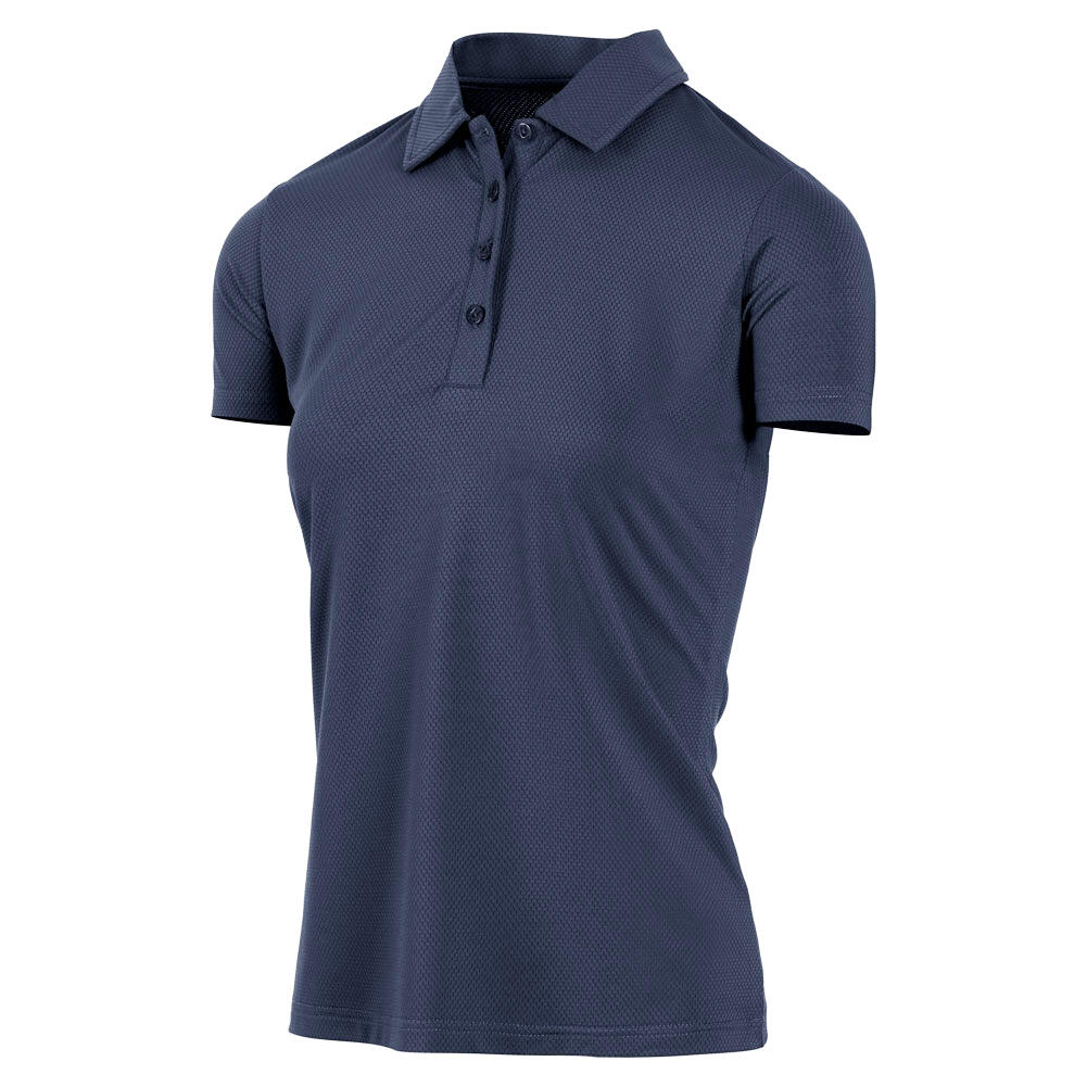 Island Green Ladies Honeycomb Jacquard UV Protection Golf Polo Shirt 1/3