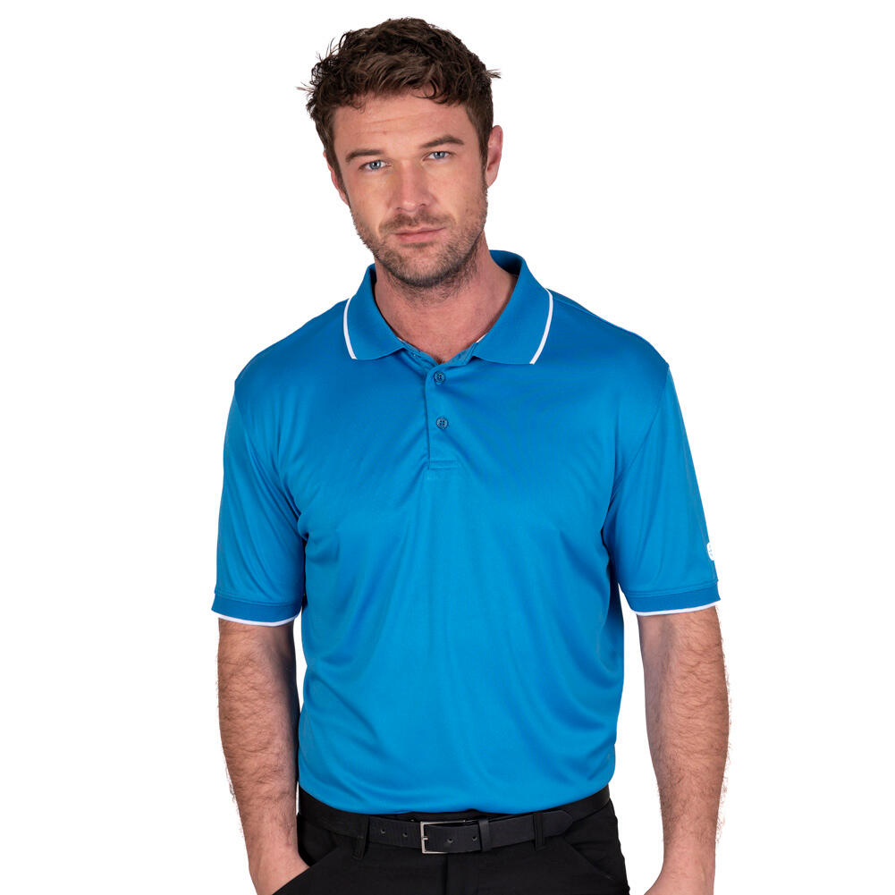 ISLAND GREEN Mens Performance Quick Dry Golf Polo Shirt