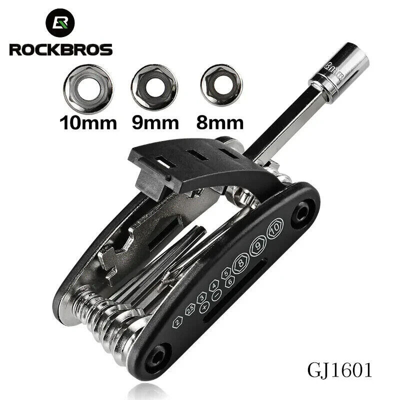 Ferramenta multifuncional Rockbros 16 em 1 para reparo de bicicleta