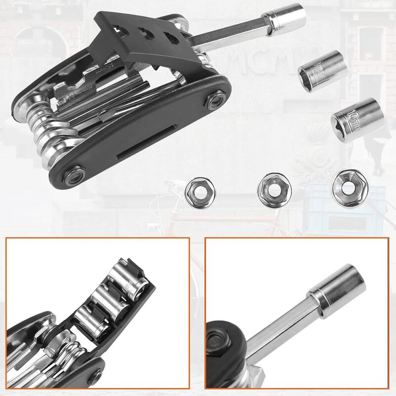 Ferramenta multifuncional Rockbros 16 em 1 para reparo de bicicleta