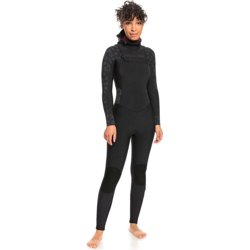 Combinaison de Surf à capuche Swell Series 5/4/3mm  - Zip poitrine -Noir Femmes