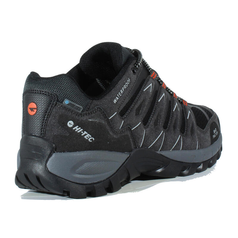 Zapatilla de Senderismo para Hombre Hi-Tec CORZO LOW Gris-Naranja Impermeable