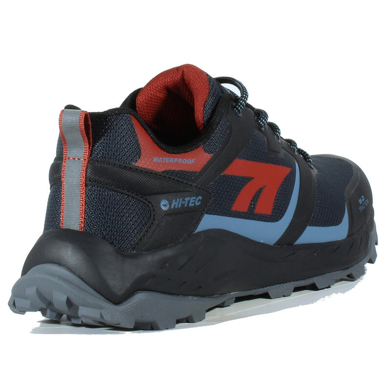 Zapatilla de Senderismo para Hombre Hi-Tec TOUBKAL LOW Negro/Azul Impermeable