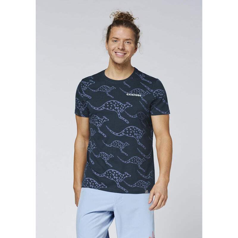 T-Shirt im gemusterten Känguru-Design