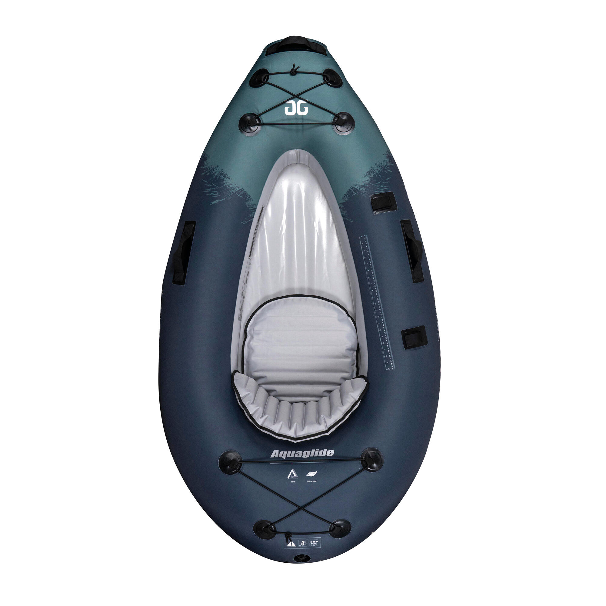Aquaglide - Kayak Gonflable 1 Personne Aquaglide Backwoods Purist 65 - Kayak - Gris - Taille Unique - Decathlon