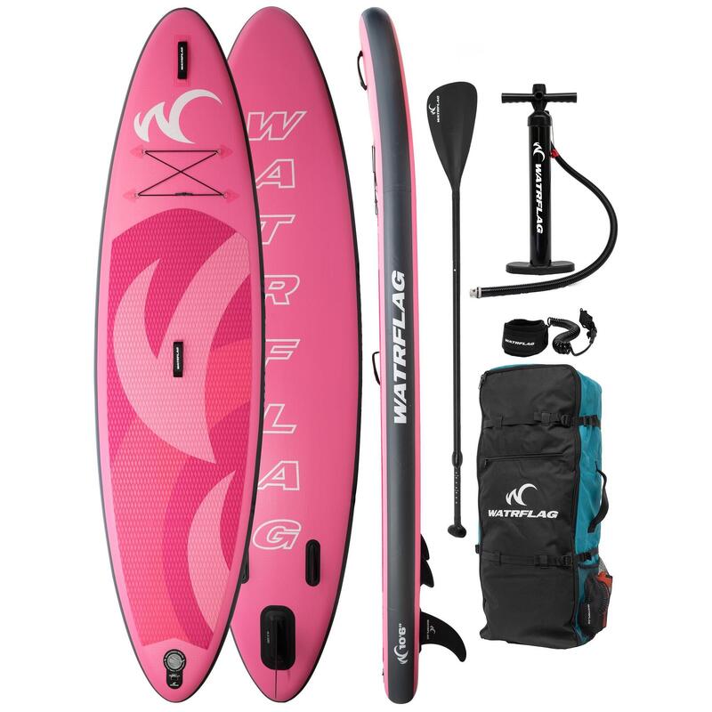 Aufblasbares SUP Board Glide-Pink 10'6", Premium Qualität, 320 cm, SET