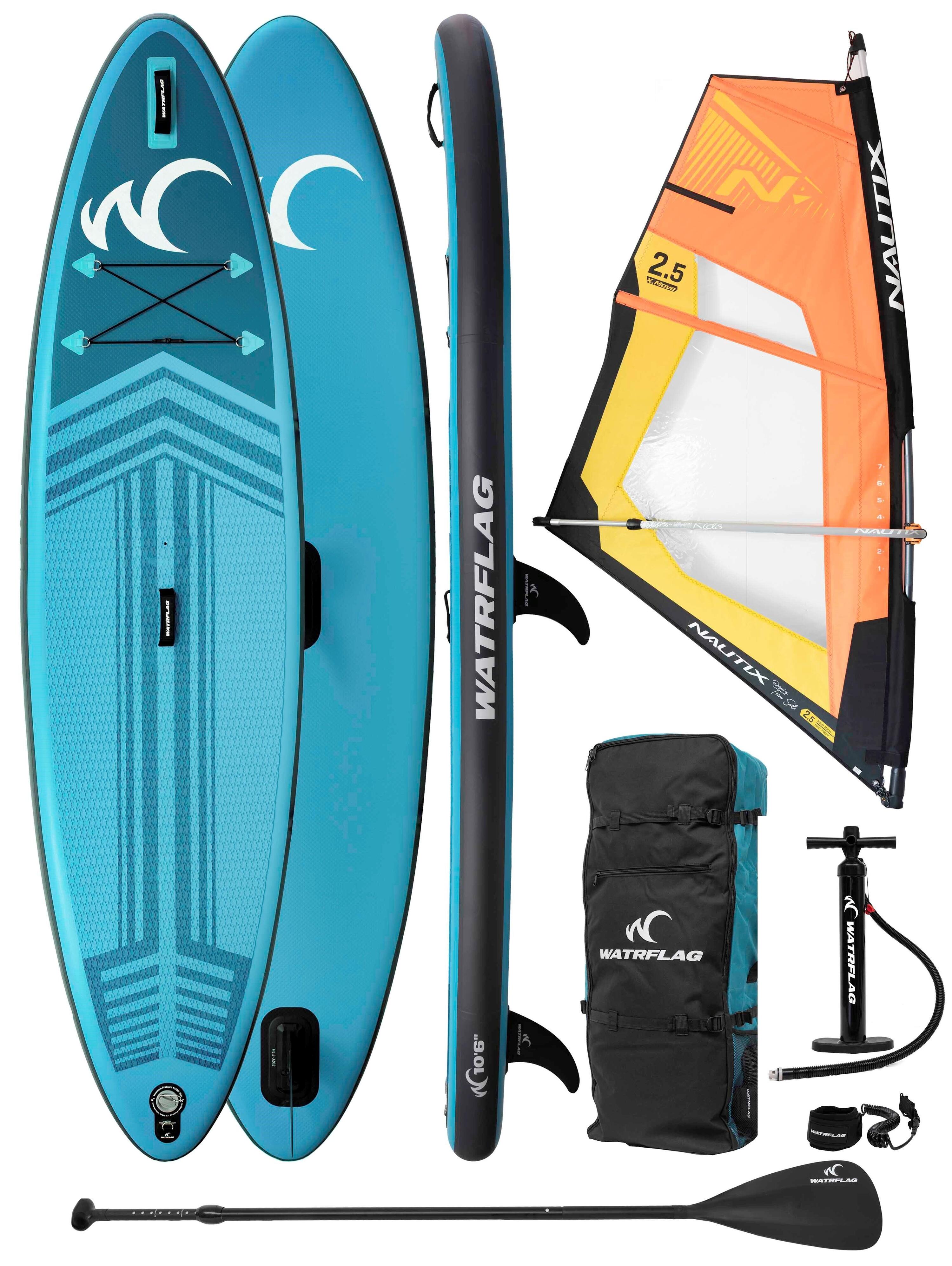 WATRFLAG Stand Up Paddle Board gonfiabile WINDSURF-SUP Jibe 10'6", Mare blu