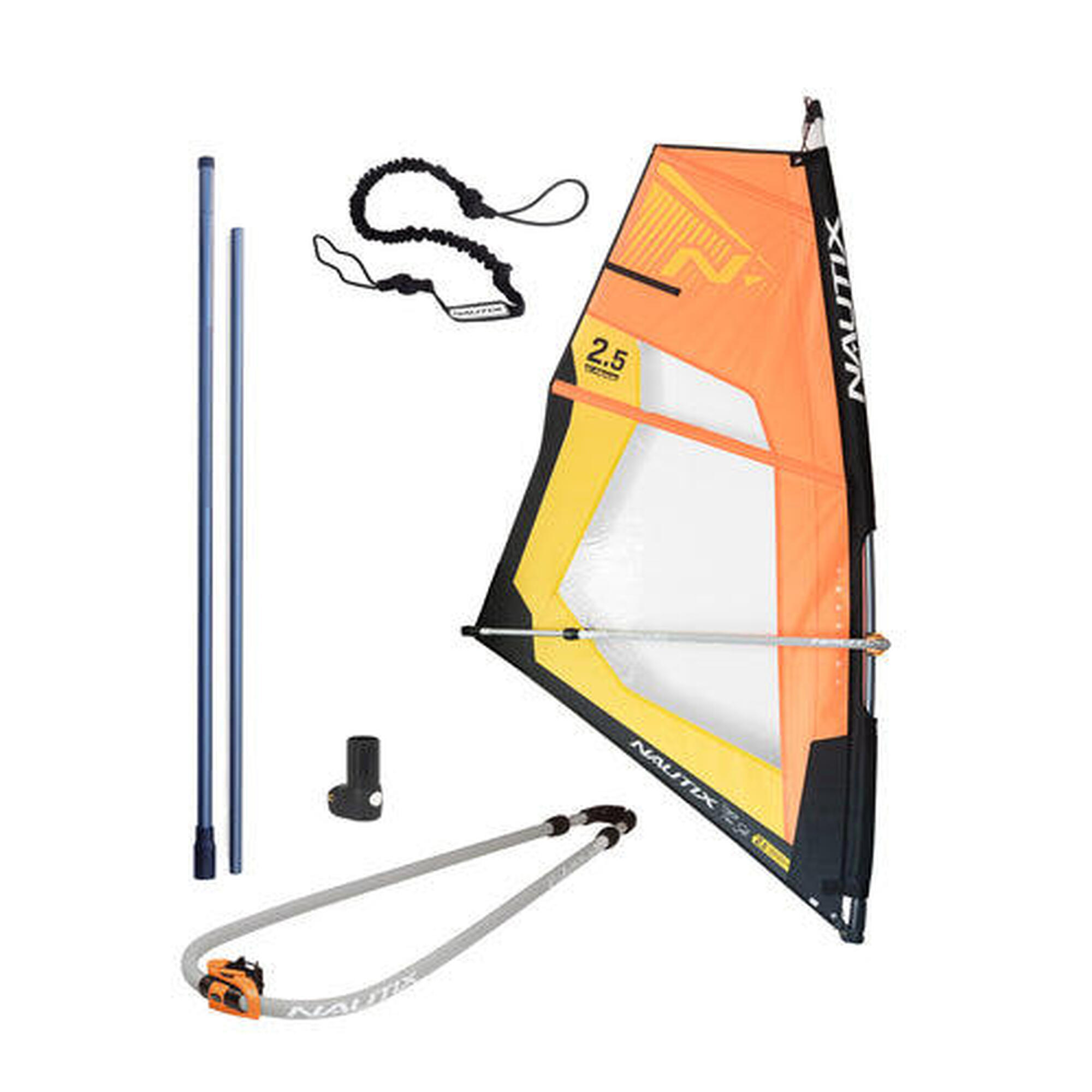 WINDSURF-SUP Board Jibe 10'6" SET inclusief 2.5 m2 zeilset