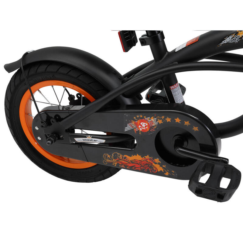 Bicicleta niños 12 pulgadas BIKESTAR cruiser negro 3 años