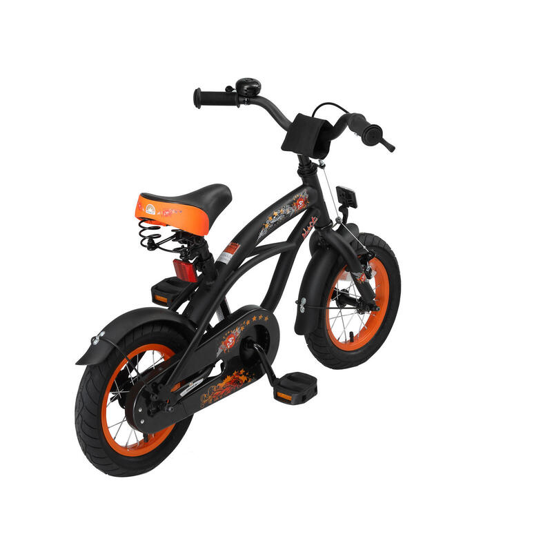 Bicicleta niños 12 pulgadas BIKESTAR cruiser negro 3 años