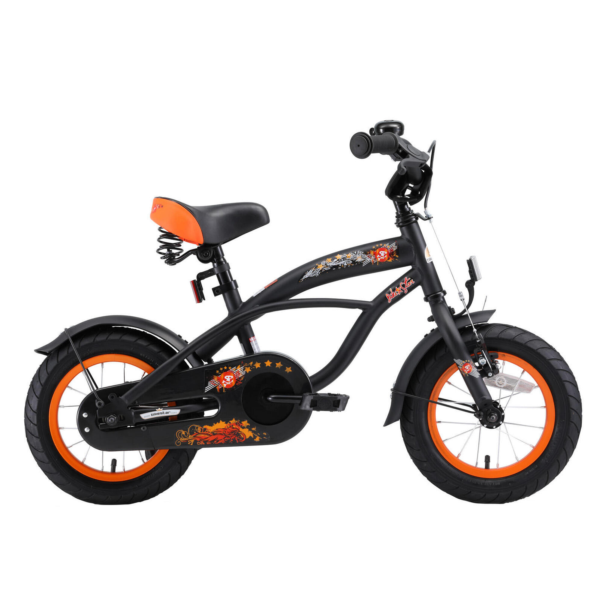 Bikestar - Vélo Enfant 12 Pouces À Partir De 3 - 5 Ans, Vtc Cruiser - Vélo Enfant - Noir - 12" - Decathlon