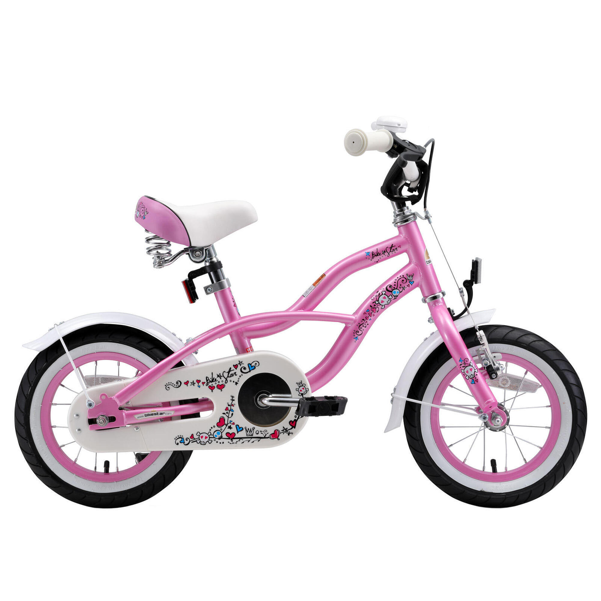 Bikestar - Vélo Enfant 12 Pouces À Partir De 3 - 5 Ans, Vtc Cruiser - Vélo Enfant - Rose - 12" - Decathlon