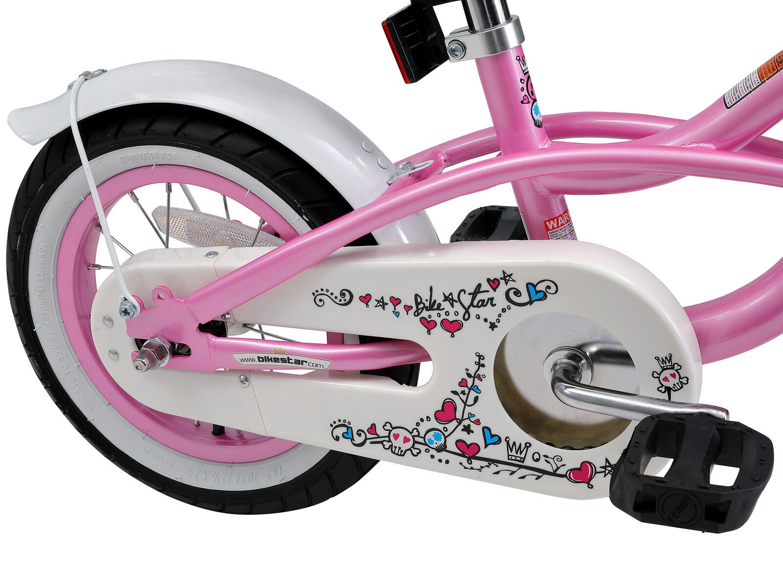 Bikestar kinderfiets Cruiser 12 inch roze 4/5