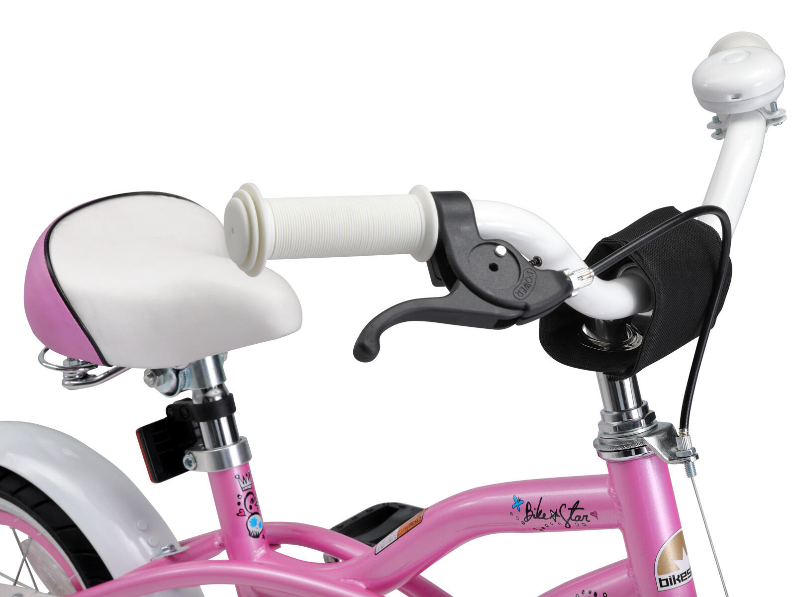 Bikestar kinderfiets Cruiser 12 inch roze 3/5