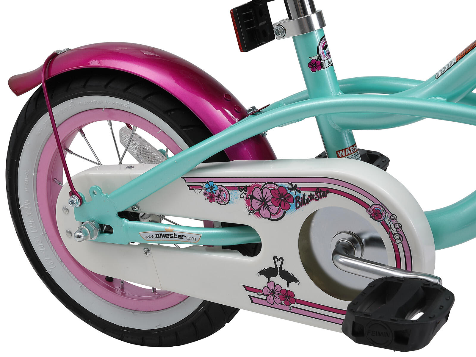 Bikestar kinderfiets Cruiser 12 inch mintgroen 3/5