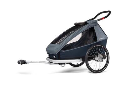 Gefederter Kinderfahrradanhänger Kid Vaaya Einsitzer inkl. Buggy-Set