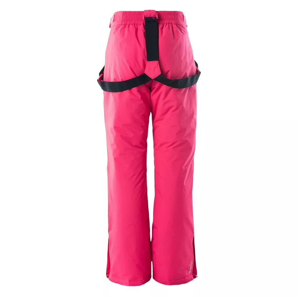 Bambini Pantaloni Da Sci Hi-Tec Darin Rosa Rossa 2/3