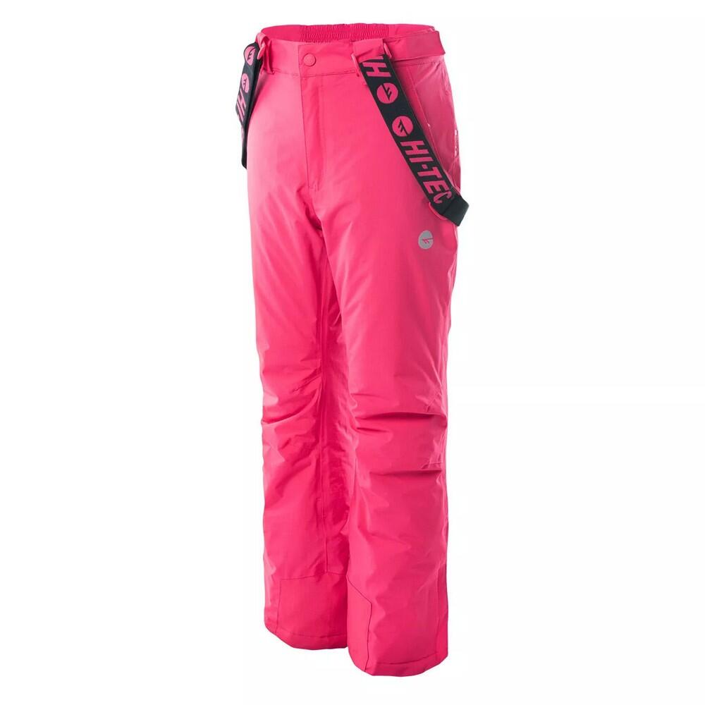 Bambini Pantaloni Da Sci Hi-Tec Darin Rosa Rossa 3/3