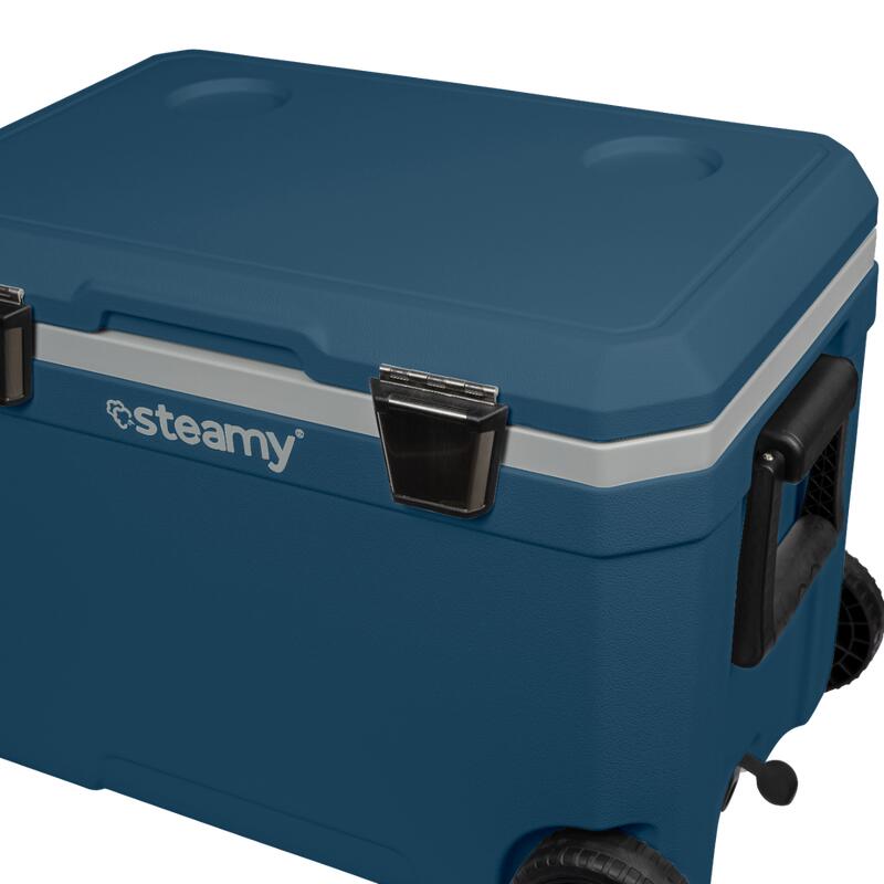 Steamy Cool 70 (70 Liter) Koelbox op Wielen Blauw