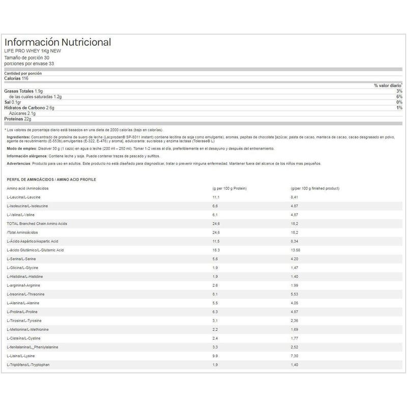 Proteína de suero Life Pro Whey 1kg