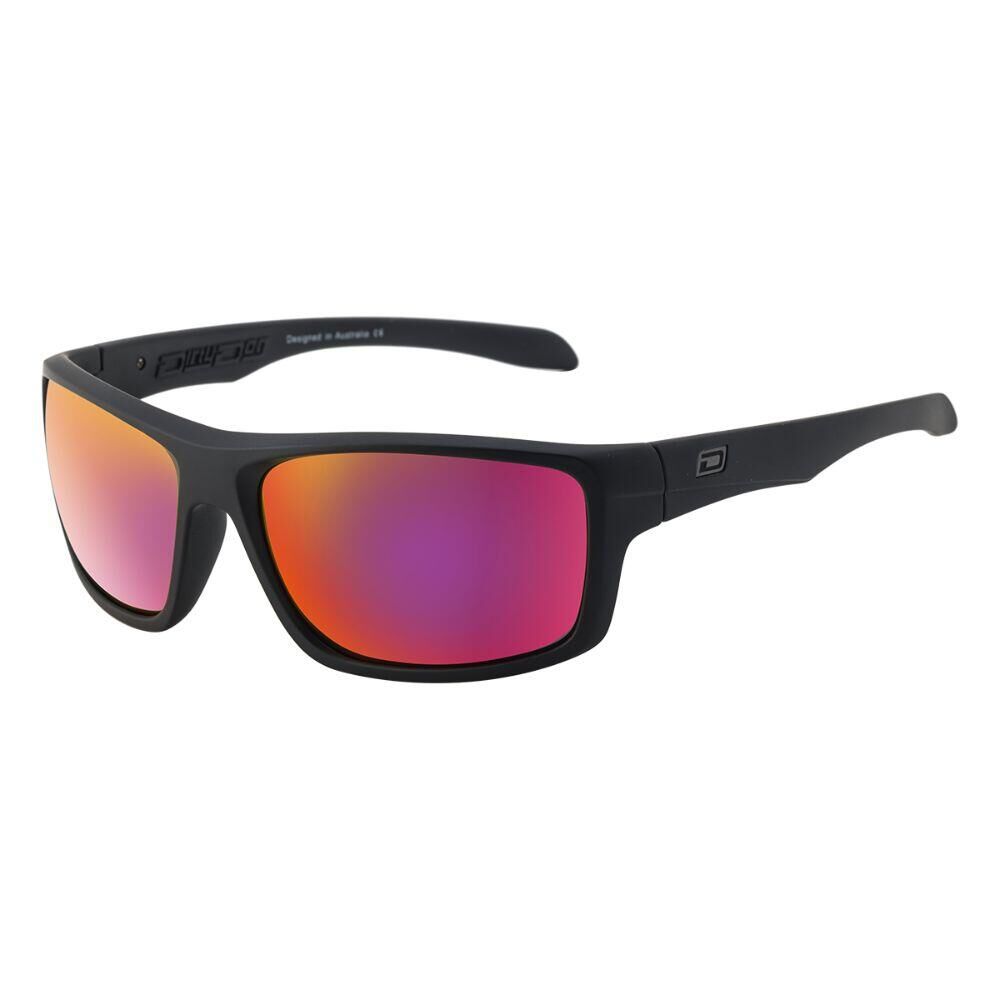 DIRTY DOG AXLE SUNGLASSES - Black/Red Fusion Mirror Polar