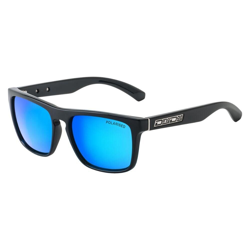 DIRTY DOG MONZA SUNGLASSES - Black/Blue Mirror Polarized