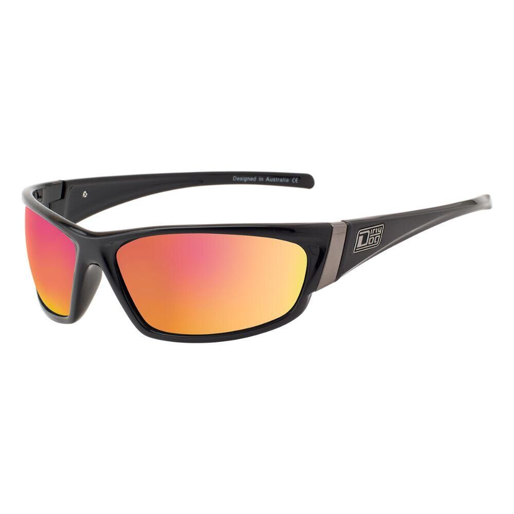 DIRTY DOG STOAT SUNGLASSES - Black/Red Fusion Mirror Polar