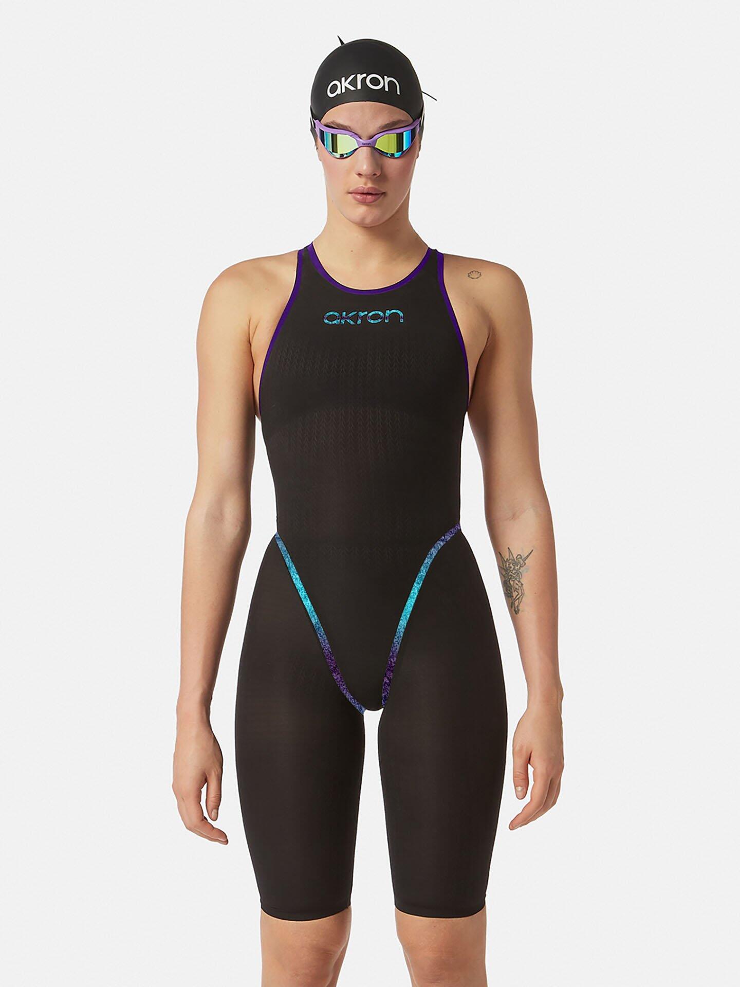 AKRON Costume da nuoto Ultraskins Openback donna nero
