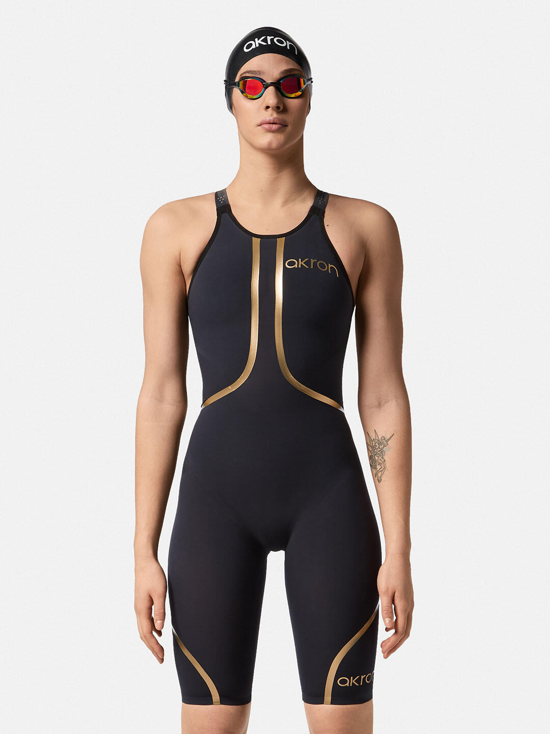 AKRON Tuta da nuoto Venom Hero Openback donna nera