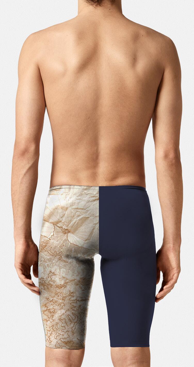 Maillot de bain Jammer Polo homme bleu gris doublé 2/3