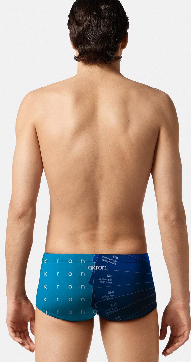 Maillot de bain Trunk Andy bleu doublé - Homme 2/3