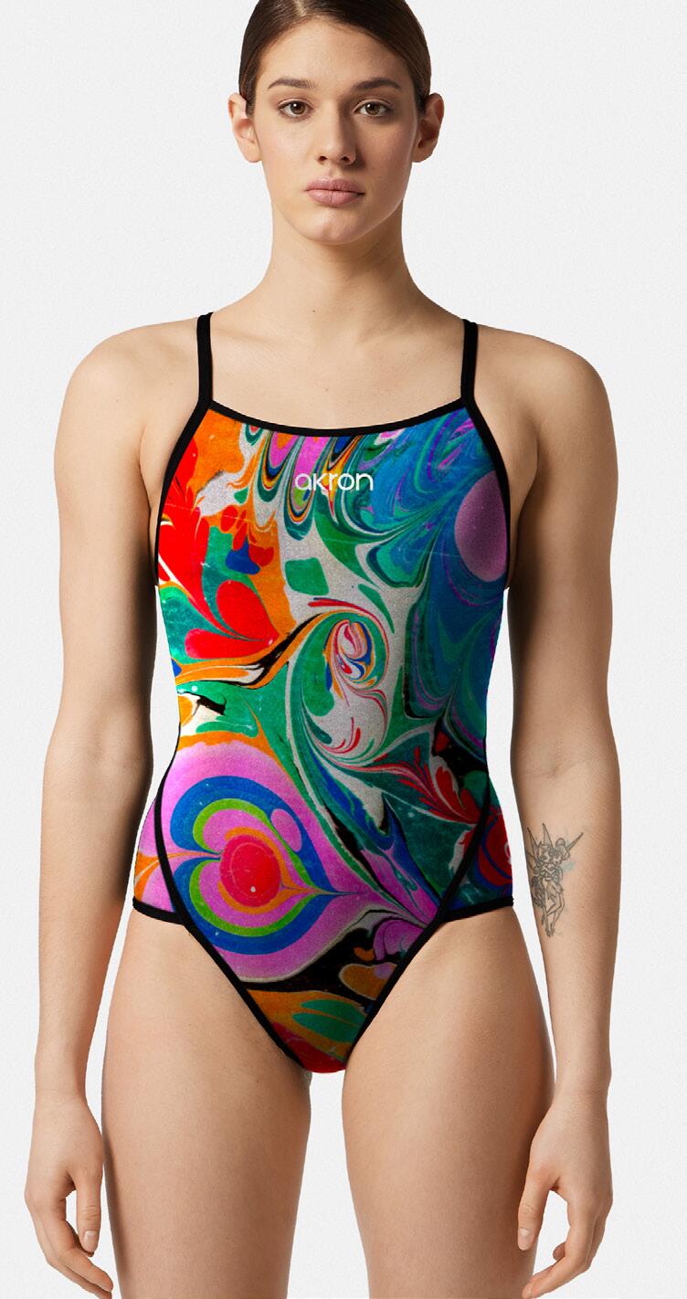AKRON Costume da bagno intero sportivo Ostin BUNT resistente al cloro