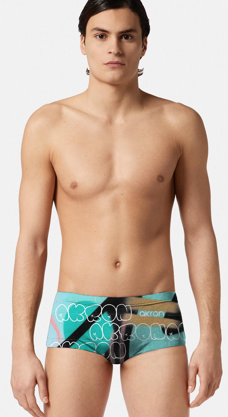 AKRON Costume da bagno Trunk 12 cm Smoke — Colore BUNT