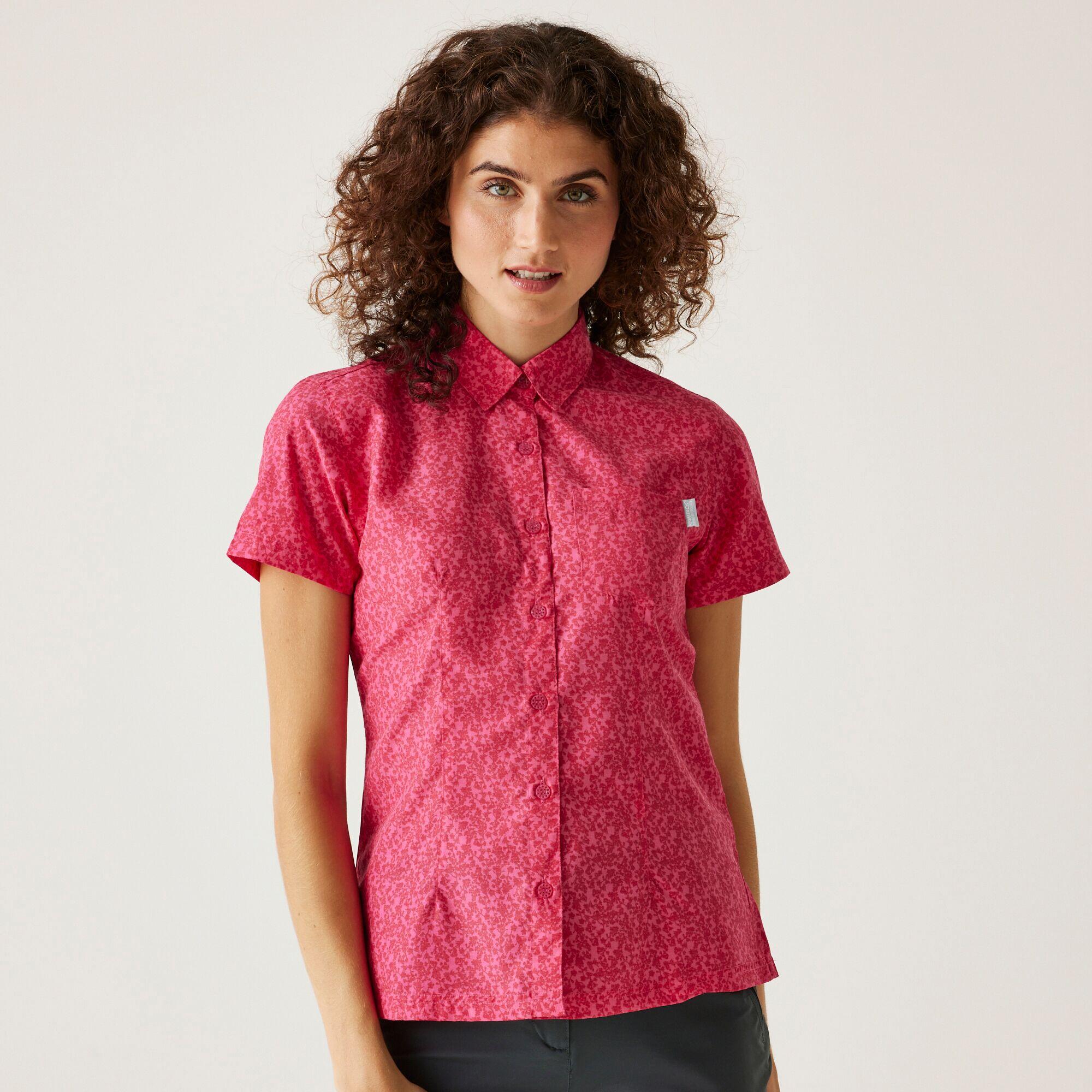 Regatta - T-shirt Manches Courtes Randonnée - Mindano Femme - Chemise Manches Courtes - Rose - Decathlon