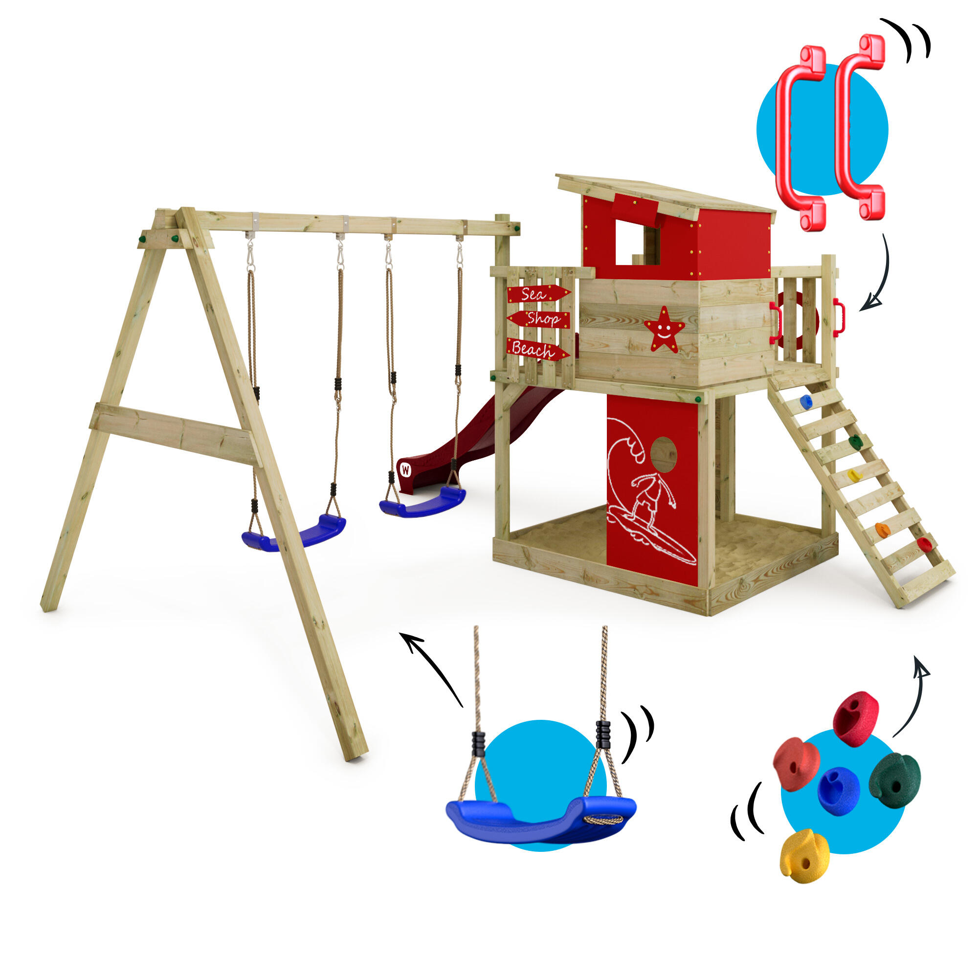 Estructura de juego para jardín Wickey Smart Camp 5/7