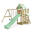 Spielturm VanillaFlyer mit Schaukel & pastellgrüner Rutsche