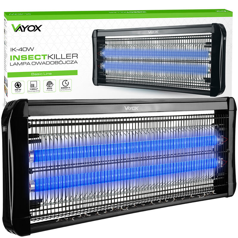 Lampe insecticide VAYOX IK-40W pour moustiques et mouches 300m2